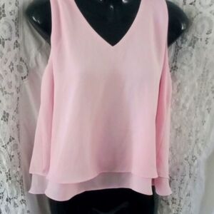 Bar III pink sleeveless top  M